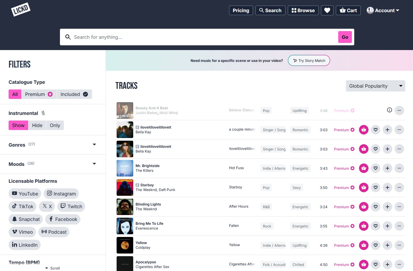 Lickd Music Licensing Platform